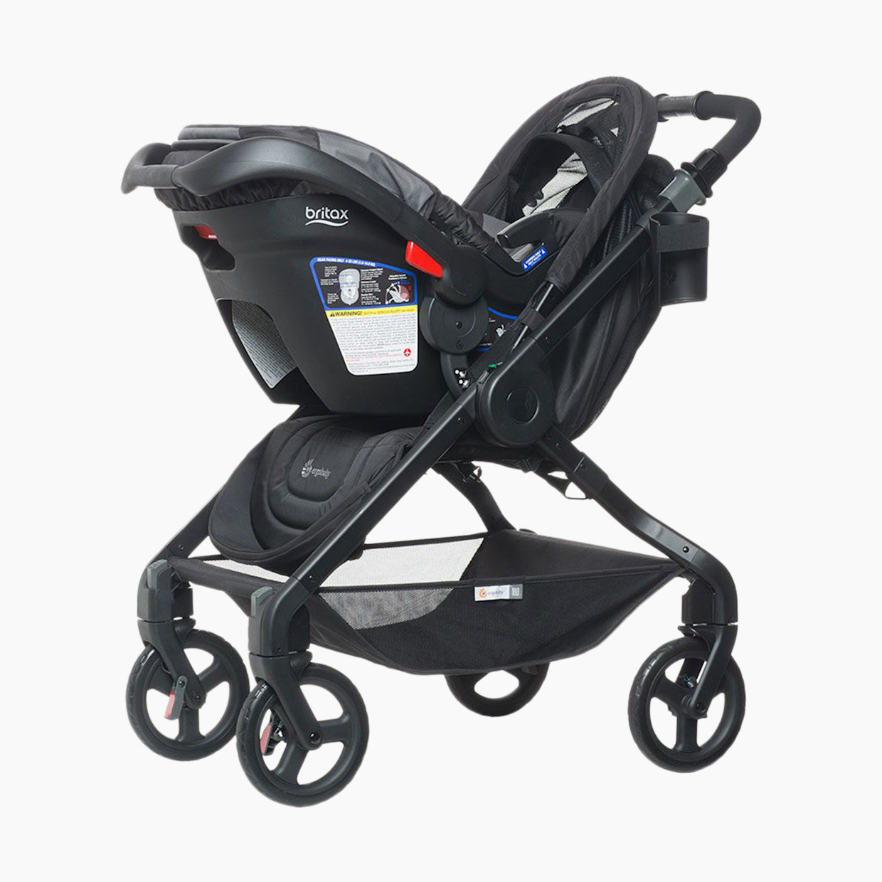 Ergobaby 180 Reversible Stroller Car Seat Adapter for Britax/Bob - Black.