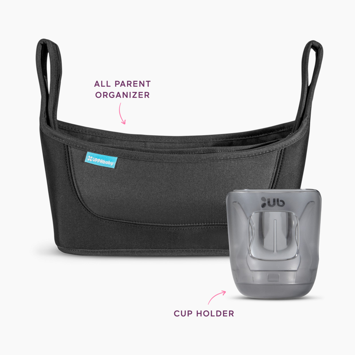 UPPAbaby All Parent Organizer  & Cup Holder for Vista V2, Cruz & Cruz V2 Bundle.