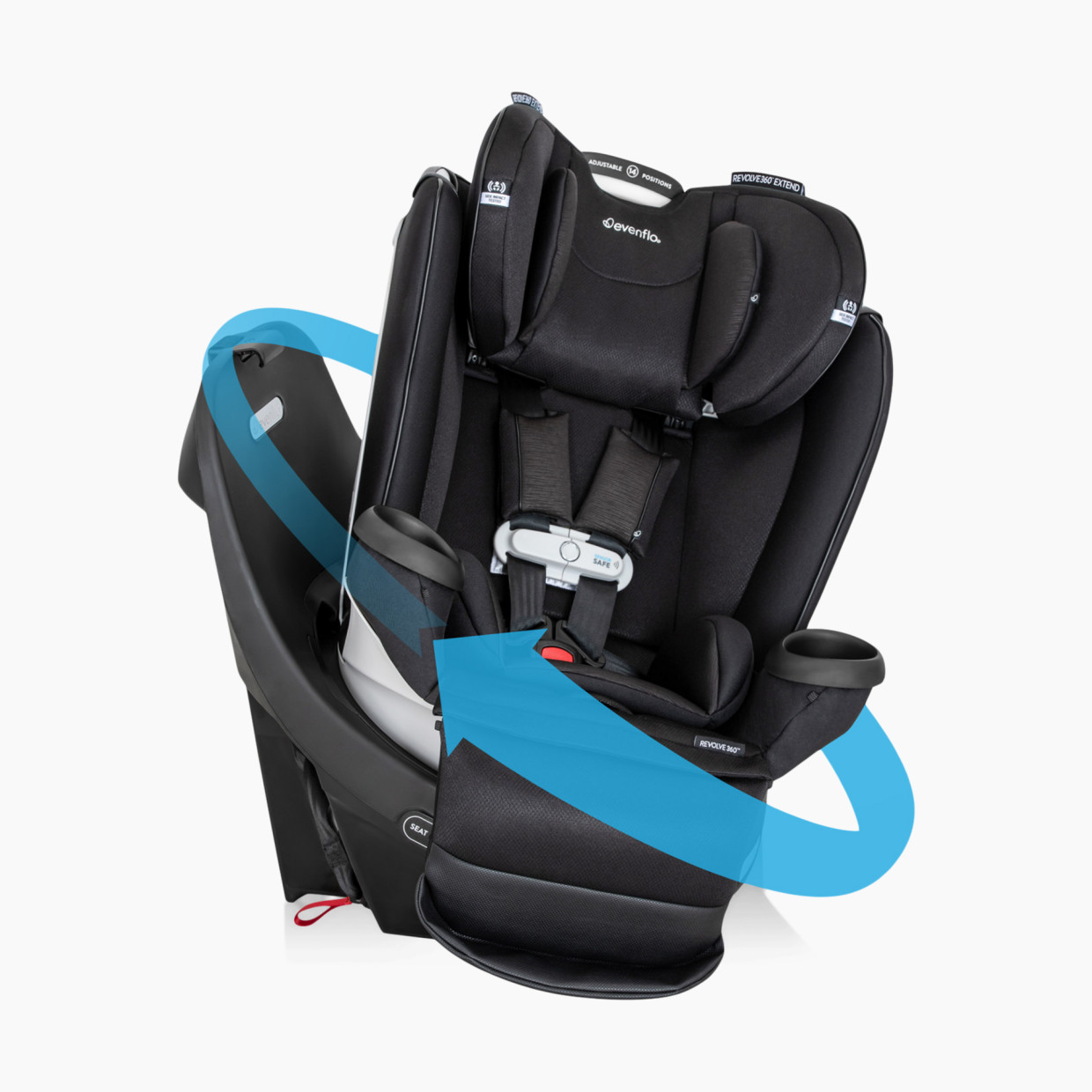 Evenflo Gold Revolve 360 Extend Rotational All-in-One with SensorSafe - Onyx Black.