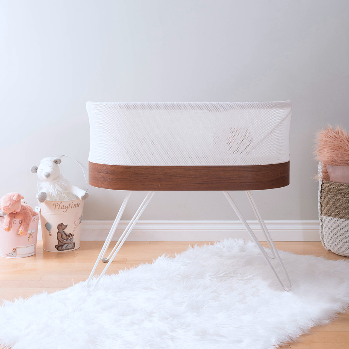 Happiest Baby Snoo Smart Sleeper Bassinet.