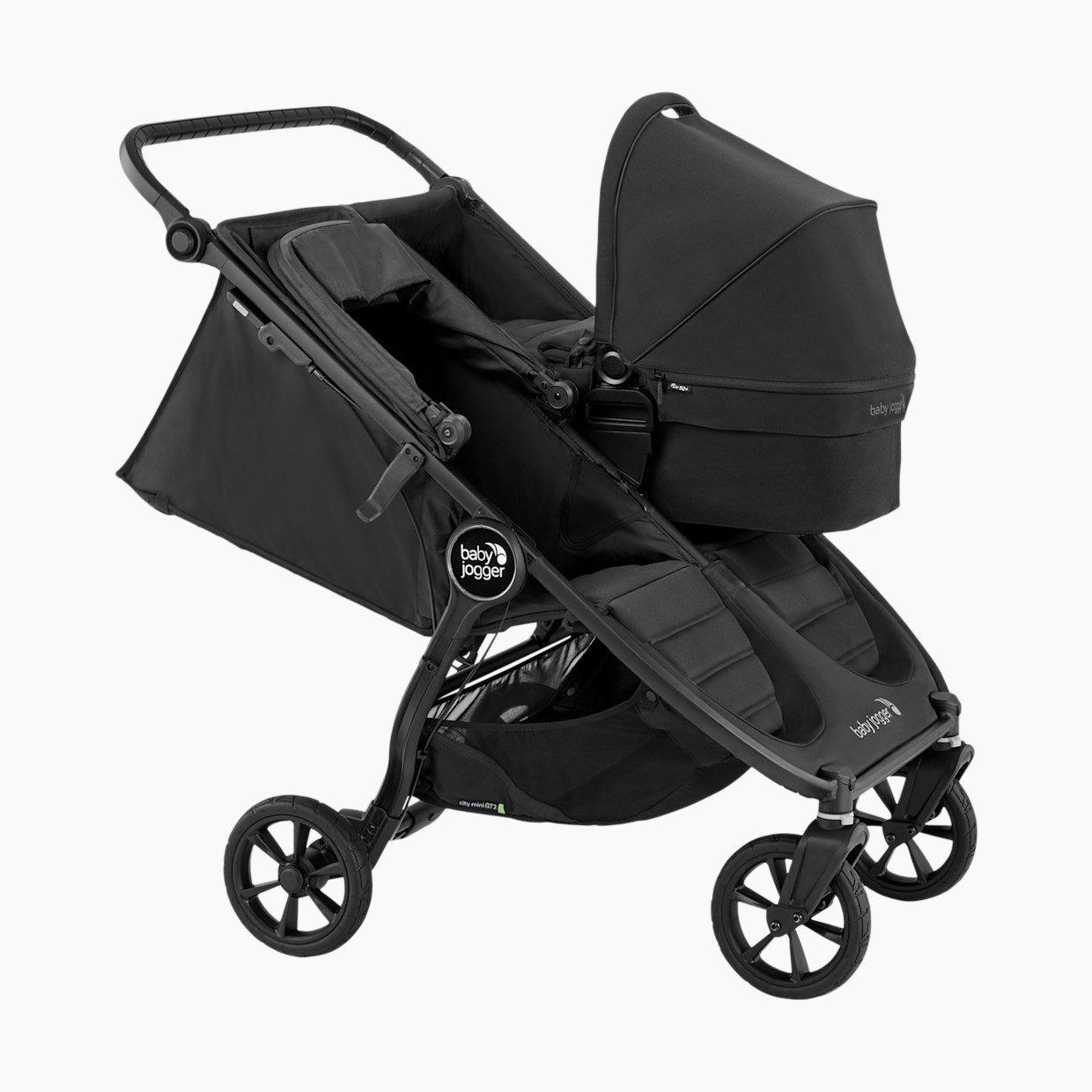 Baby Jogger City Mini 2 Double Pram Bassinet - Jet.