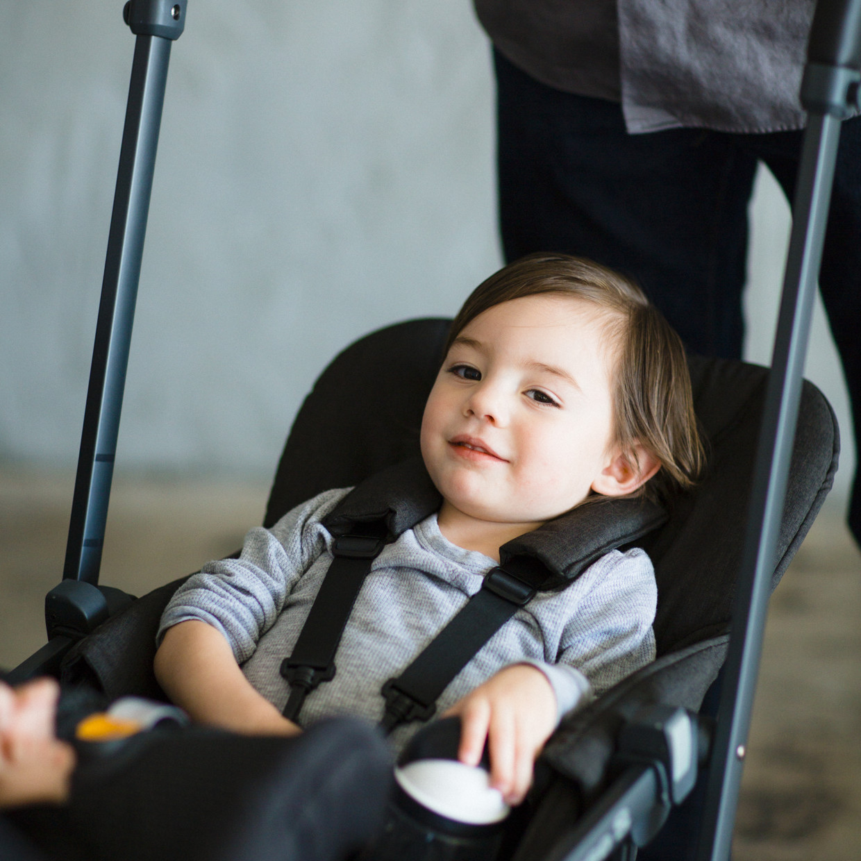 Joovy Caboose S Too Sit and Stand Stroller - Black Melange.