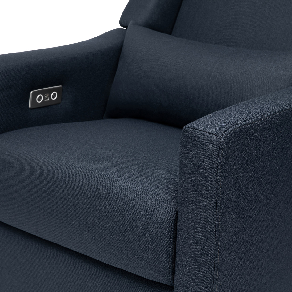 babyletto Kiwi Electronic Recliner and Swivel Glider - Performance Navy Eco Twill.