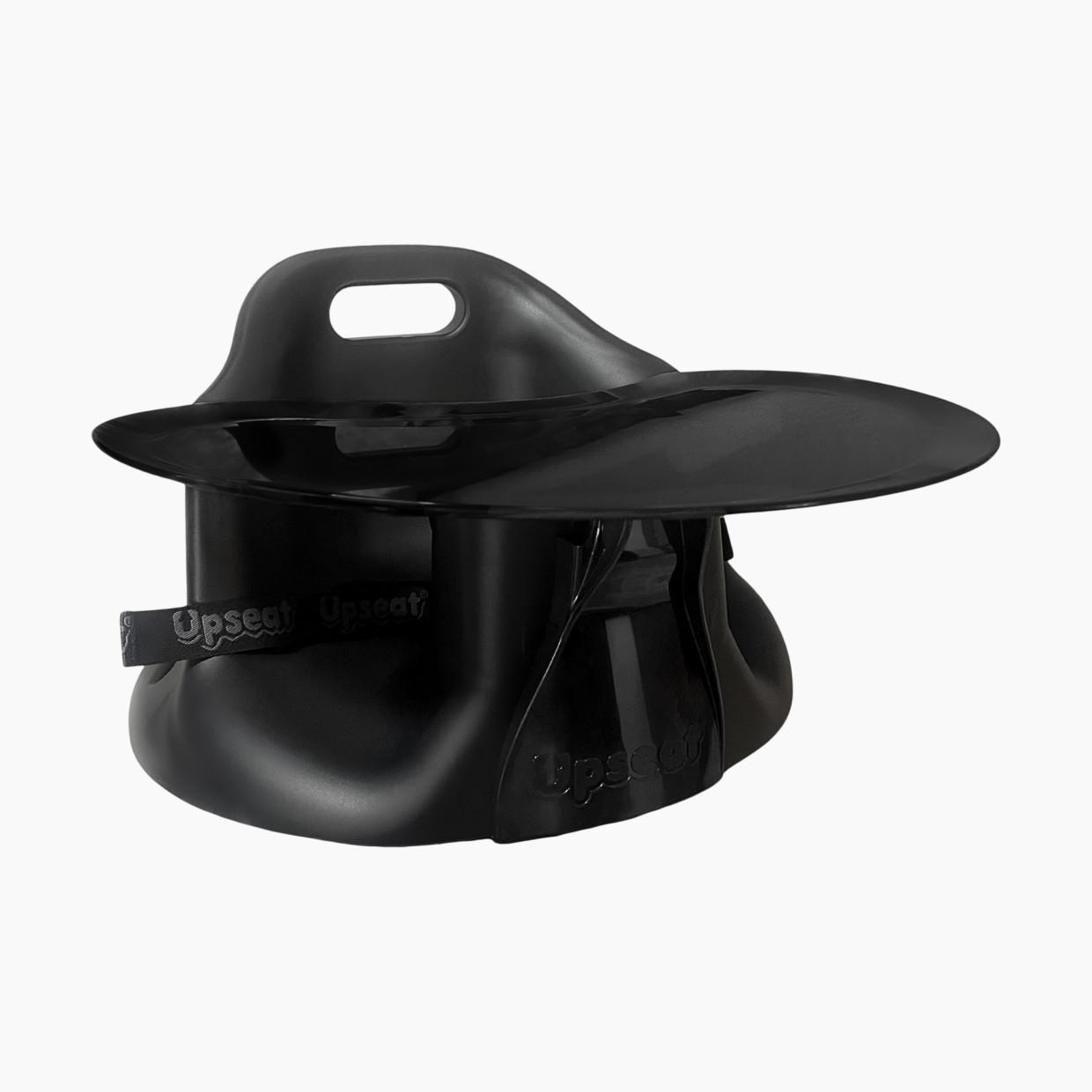 Upseat Baby Floor & Booster Seat with Tray - Midnight Black.